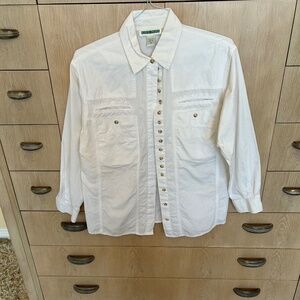 Boston Proper multi button white shirt